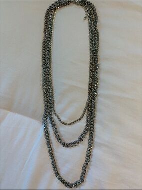 belk Silver-Tone Layered Chain Necklace
